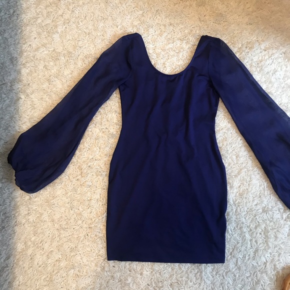 M Rampage Blue Bell Sleeve Dress - Picture 3 of 8